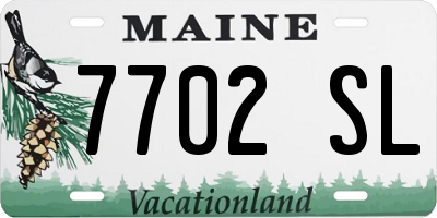ME license plate 7702SL