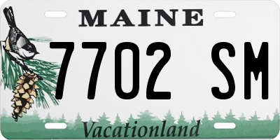 ME license plate 7702SM