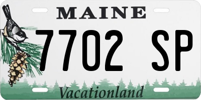 ME license plate 7702SP