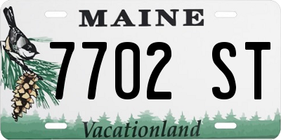 ME license plate 7702ST