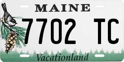ME license plate 7702TC