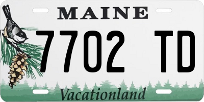 ME license plate 7702TD