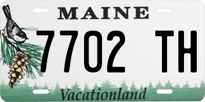 ME license plate 7702TH