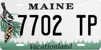 ME license plate 7702TP
