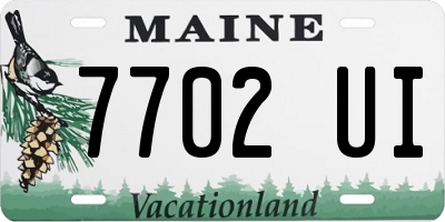 ME license plate 7702UI