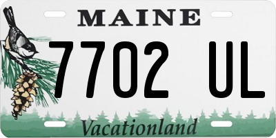 ME license plate 7702UL