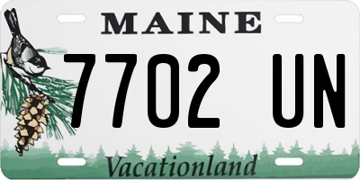 ME license plate 7702UN