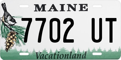 ME license plate 7702UT