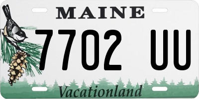 ME license plate 7702UU