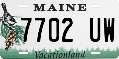 ME license plate 7702UW