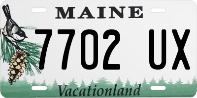 ME license plate 7702UX