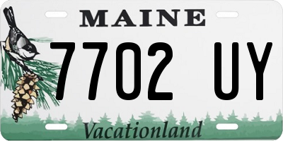 ME license plate 7702UY