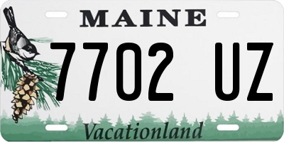 ME license plate 7702UZ
