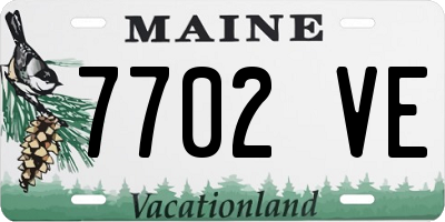 ME license plate 7702VE