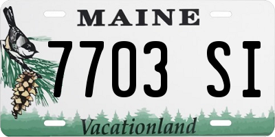 ME license plate 7703SI