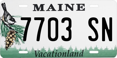 ME license plate 7703SN