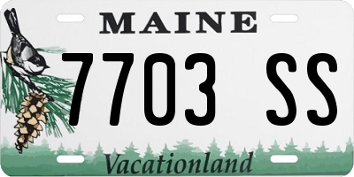ME license plate 7703SS