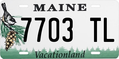 ME license plate 7703TL