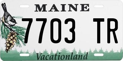 ME license plate 7703TR