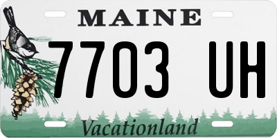 ME license plate 7703UH
