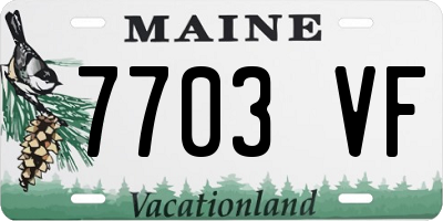 ME license plate 7703VF