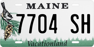 ME license plate 7704SH