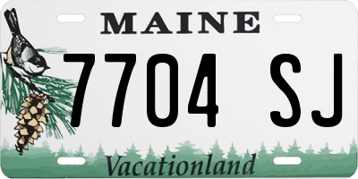ME license plate 7704SJ