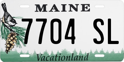 ME license plate 7704SL