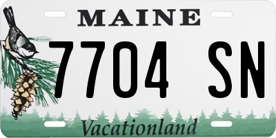 ME license plate 7704SN