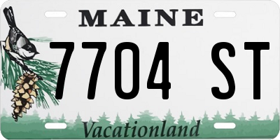 ME license plate 7704ST