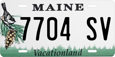 ME license plate 7704SV