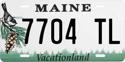 ME license plate 7704TL