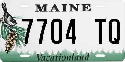 ME license plate 7704TQ