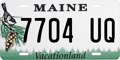 ME license plate 7704UQ