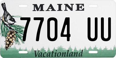 ME license plate 7704UU