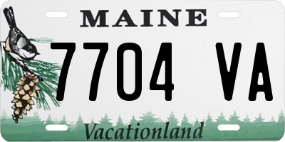 ME license plate 7704VA
