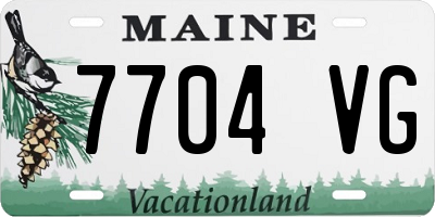 ME license plate 7704VG