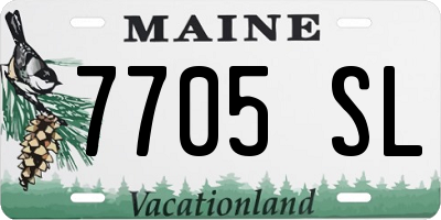 ME license plate 7705SL
