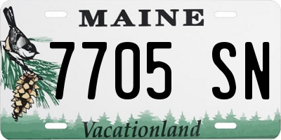 ME license plate 7705SN
