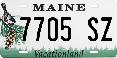 ME license plate 7705SZ