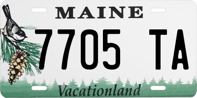 ME license plate 7705TA