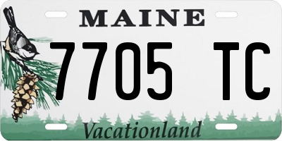 ME license plate 7705TC