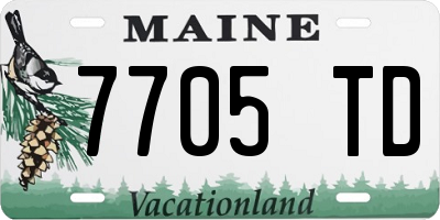 ME license plate 7705TD