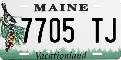 ME license plate 7705TJ