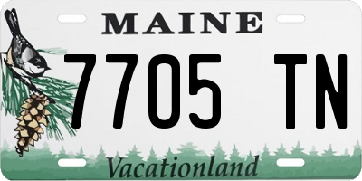 ME license plate 7705TN