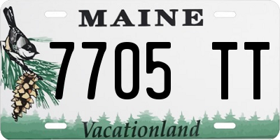 ME license plate 7705TT