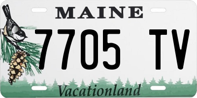 ME license plate 7705TV
