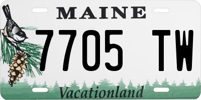 ME license plate 7705TW