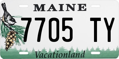 ME license plate 7705TY
