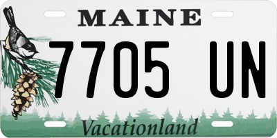 ME license plate 7705UN
